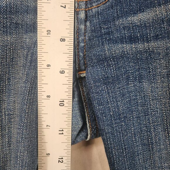 Madwell 9" High Rise Skinny Jeans Womens 27T Modified Mid Rise Grunge Destroyed - Picture 4 of 12